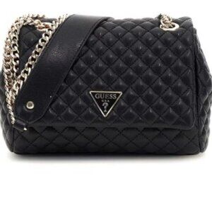 NEW! Guess Eco Rianee Quilted Crossbody Bag, Black